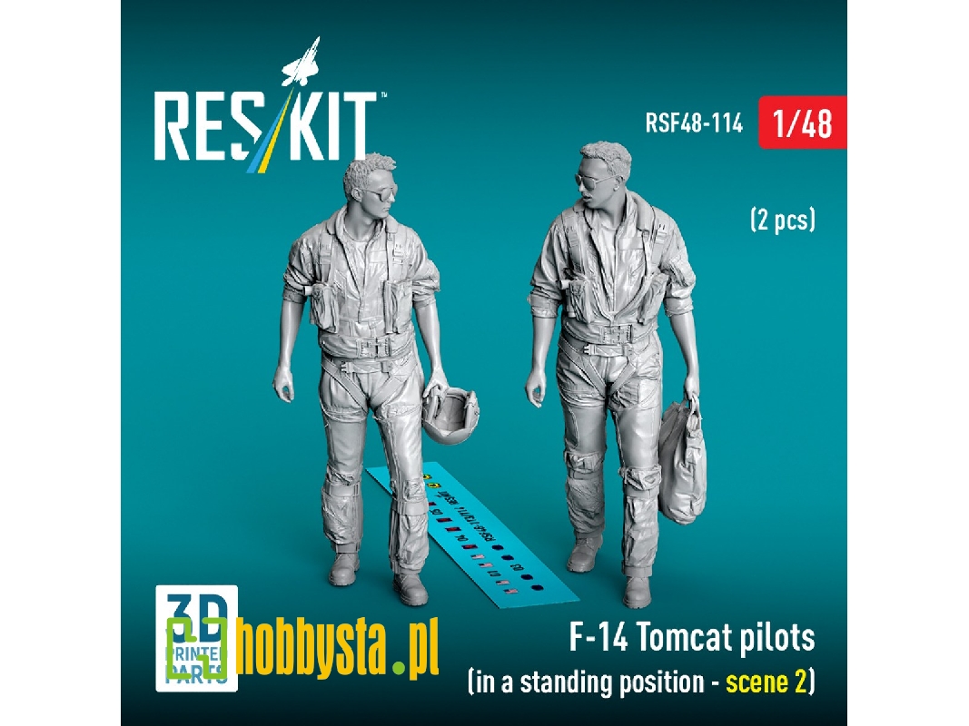 Grumman F-14 Tomcat - Pilots In Standing Position Scene 2 (2 Figures/ 3d-printed) - image 1