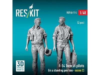 Grumman F-14 Tomcat - Pilots In Standing Position Scene 2 (2 Figures/ 3d-printed) - image 2