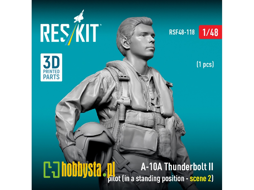 Fairchild A-10 A Thunderbolt Ii - Pilot In Standing Position Scene 2 (1 Figure / 3d-printed) - image 1