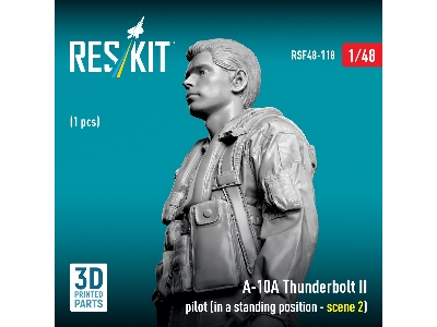 Fairchild A-10 A Thunderbolt Ii - Pilot In Standing Position Scene 2 (1 Figure / 3d-printed) - image 3