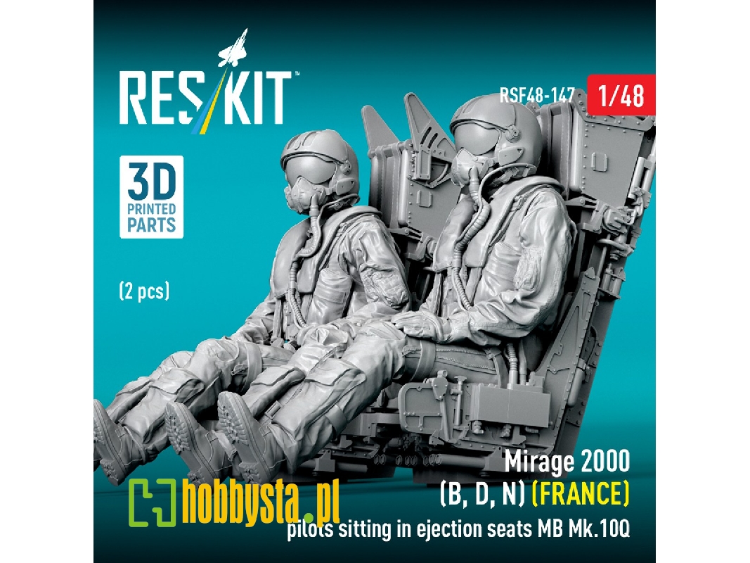 Dassault Mirage 2000 B / D / N - French Pilots Sitting In Ejection Seats Mb Mk.10q (2 Pcs / 3d Printed) - image 1
