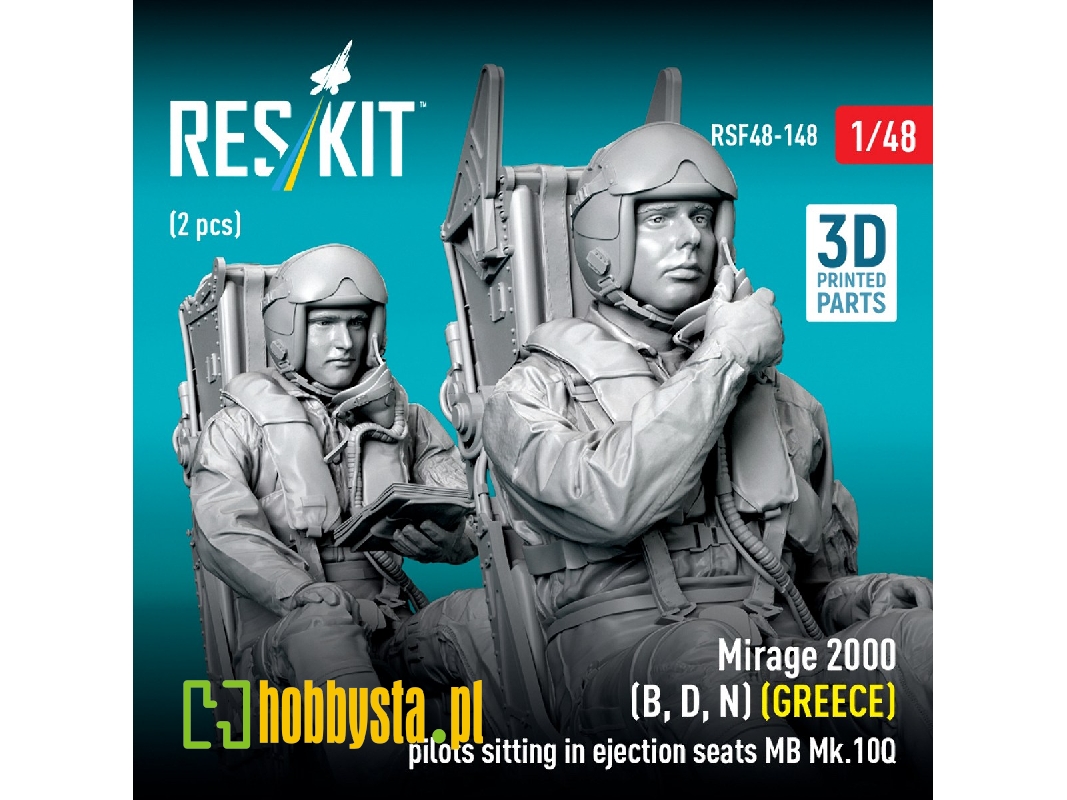 Dassault Mirage 2000 B / D / N - Greek Pilots Sitting In Ejection Seats Mb Mk.10q (2 Pcs / 3d Printed) - image 1