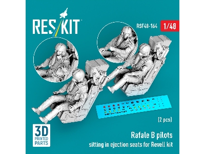 Dassault Rafale B - 3d-printed Pilots Sitting In Ejection Seats (For Revell / 2 Pcs) - image 1