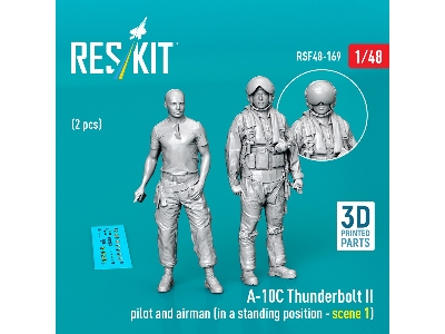 Fairchild A-10 C Thunderbolt Ii - Pilot And Airman In Standing Position Scene 1 (2 Figures / 3d-printed) - image 2