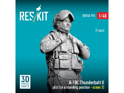 Fairchild A-10 C Thunderbolt Ii - Pilot In Standing Position Scene 2 (1 Figure / 3d-printed) - image 1