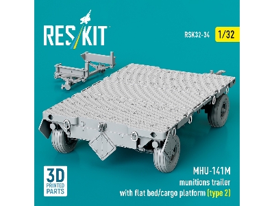 Mhu-141m Munitions Trailer With Flat Bed / Cargo Platform Type 2 (3d-printed) - image 1