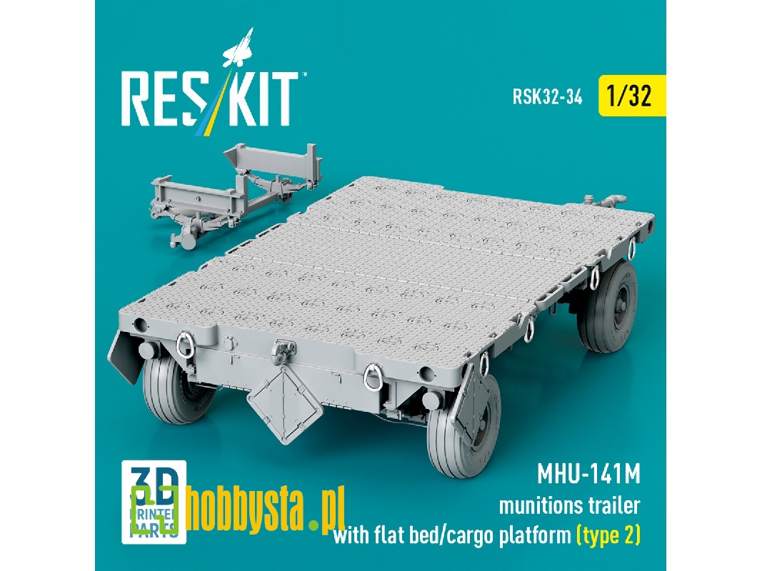 Mhu-141m Munitions Trailer With Flat Bed / Cargo Platform Type 2 (3d-printed) - image 1