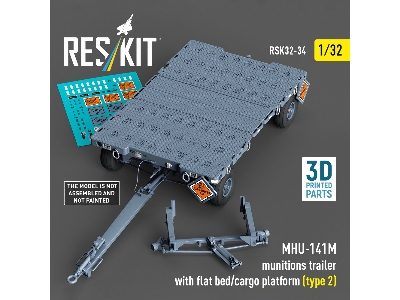 Mhu-141m Munitions Trailer With Flat Bed / Cargo Platform Type 2 (3d-printed) - image 2