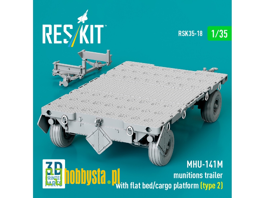 Mhu-141m Munitions Trailer With Flat Bed / Cargo Platform Type 2 (3d-printed) - image 1
