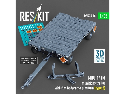 Mhu-141m Munitions Trailer With Flat Bed / Cargo Platform Type 2 (3d-printed) - image 2