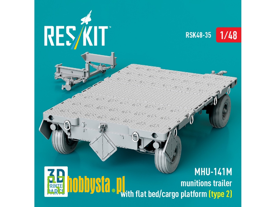 Mhu-141m Munitions Trailer With Flat Bed / Cargo Platform Type 2 (3d-printed) - image 1