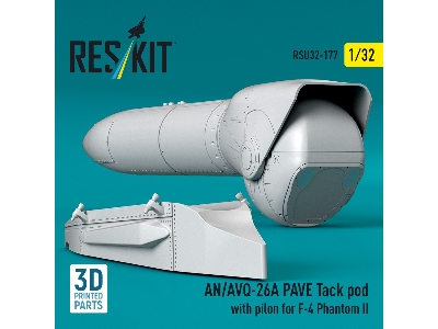 An/Avq-26a Pave Tack Pod With Pylon For F-4 Phantom Ii (3d Printed) - image 1