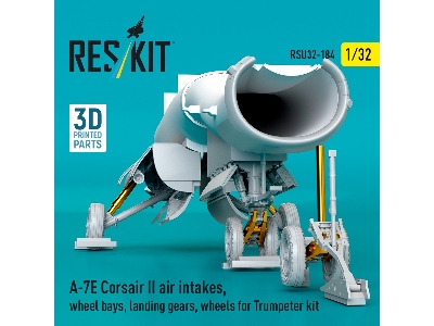 Ltv A-7 E Corsair Ii - Air Intakes / Wheel Bays / Landing Gears And Wheels (3d-printed / For Trumpeter Kits) - image 2