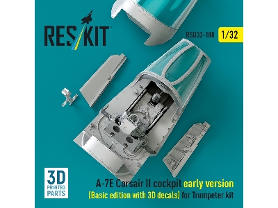 Ltv A-7 E Corsair Ii - Early Cockpit Basic Edition With 3d Decals (3d-printed / For Trumpeter Kits) - image 1