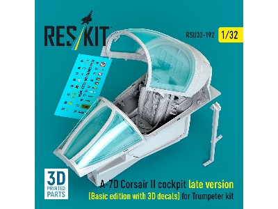 Ltv A-7 D Corsair Ii - Late Cockpit Basic Edition With 3d Decals (3d-printed / For Trumpeter Kits) - image 1