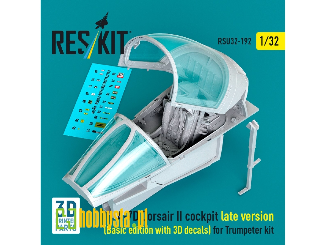 Ltv A-7 D Corsair Ii - Late Cockpit Basic Edition With 3d Decals (3d-printed / For Trumpeter Kits) - image 1