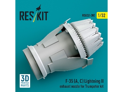 F-35 A / С Lightning Ii - Exhaust Nozzle (3d-printed / For Trumpeter Kits) - image 1