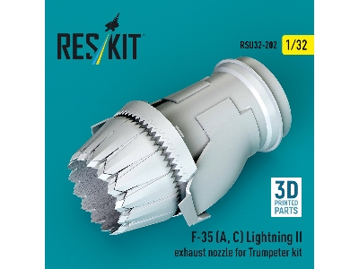 F-35 A / С Lightning Ii - Exhaust Nozzle (3d-printed / For Trumpeter Kits) - image 2