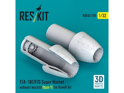 Boeing F/A-18 E/F/G Super Hornet - Exhaust Nozzles Type 1 (3d-printed / For Revell Kits) - image 1