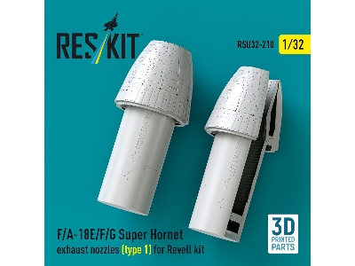 Boeing F/A-18 E/F/G Super Hornet - Exhaust Nozzles Type 1 (3d-printed / For Revell Kits) - image 2