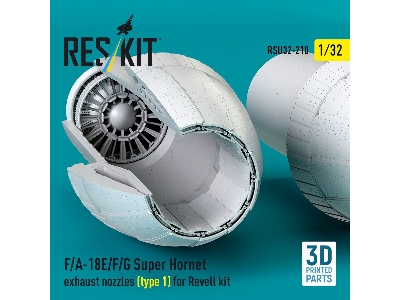Boeing F/A-18 E/F/G Super Hornet - Exhaust Nozzles Type 1 (3d-printed / For Revell Kits) - image 3