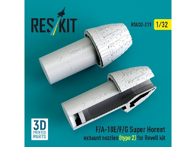 Boeing F/A-18 E/F/G Super Hornet - Exhaust Nozzles Type 2 (3d-printed / For Revell Kits) - image 3