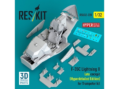 F-35 C Lightning Ii - Late Cockpit Hyperdetailed Edition (3d-printed / For Trumpeter Kits) - image 1