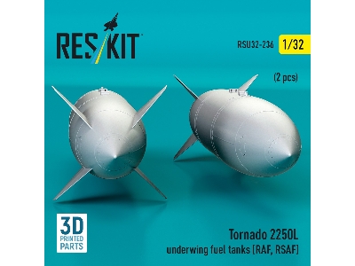Panavia Tornado - 2250l Underwing Fuel Tanks For Raf / Rsaf Planes (2 Pcs / 3d-printed) - image 3