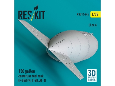 Northrop F-5 E / F / N / F-20 And At-3 - 150 Gallon Centerline Fuel Tank (1 Piece / 3d-printed) - image 2