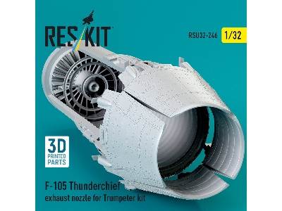 Republic F-105 Thunderchief - Exhaust Nozzle (3d-printed / For Trumpeter Kits) - image 2