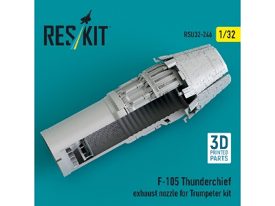 Republic F-105 Thunderchief - Exhaust Nozzle (3d-printed / For Trumpeter Kits) - image 3