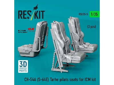 Ch-54a (S-64e) Tarhe - Pilots Seats For Icm Kits (3 Pcs / 3d-printed) - image 2
