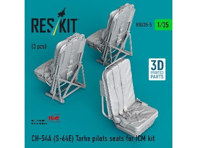 Ch-54a (S-64e) Tarhe - Pilots Seats For Icm Kits (3 Pcs / 3d-printed) - image 3