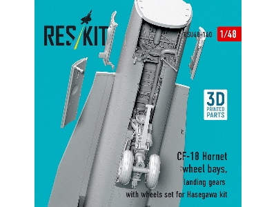 Mcdonnell Douglas Cf-18 Hornet - Wheel Bays / Landing Gears With Wheels Set (3d-printed / For Hasegawa Kits) - image 3