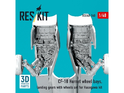 Mcdonnell Douglas Cf-18 Hornet - Wheel Bays / Landing Gears With Wheels Set (3d-printed / For Hasegawa Kits) - image 4