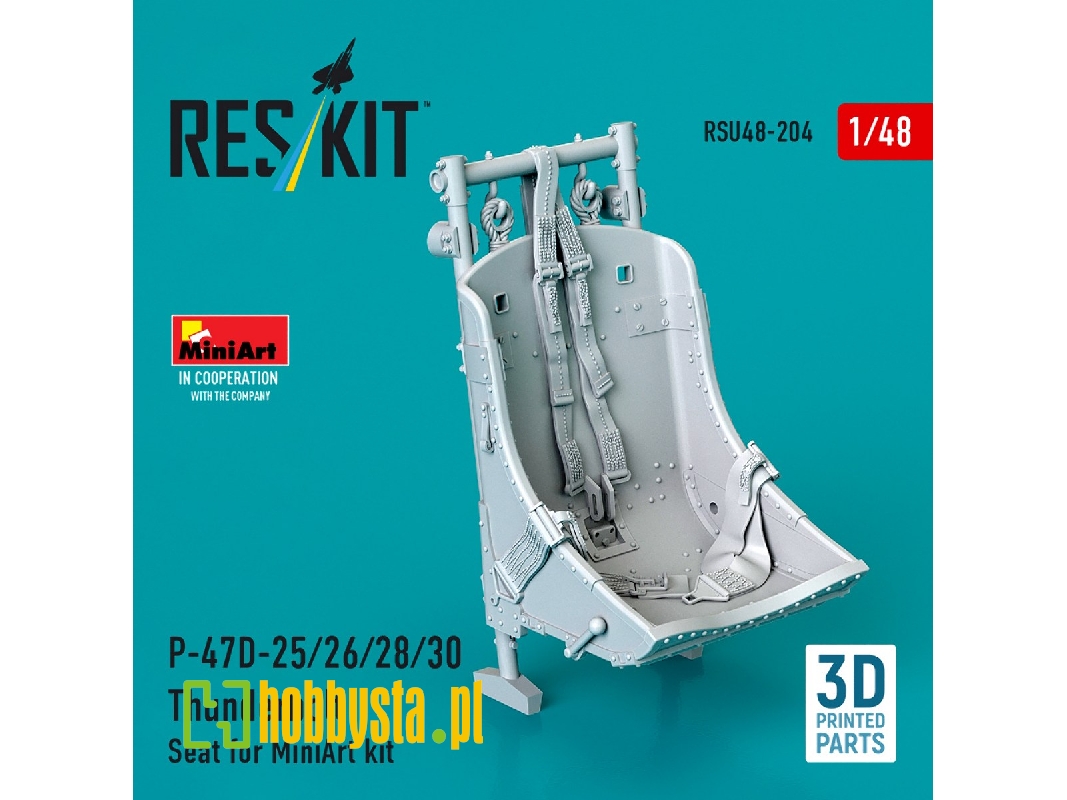 Republic P-47d-25/26/28/30 Thunderbolt - Seat (3d-printed / For Miniart Kits) - image 1