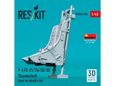 Republic P-47d-25/26/28/30 Thunderbolt - Seat (3d-printed / For Miniart Kits) - image 2