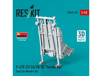 Republic P-47d-25/26/28/30 Thunderbolt - Seat (3d-printed / For Miniart Kits) - image 3