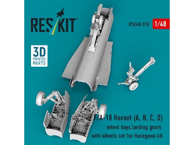 F/A-18 A / B / C / D Hornet - Wheel Bays / Landing Gears With Wheels Set (3d-printed / For Hasegawa Kits) - image 2