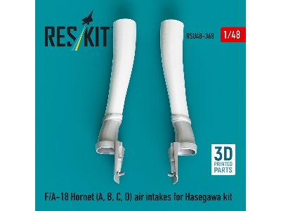 F/A-18 A / B / C / D Hornet - Air Intakes (3d-printed / For Hasegawa Kits) - image 1