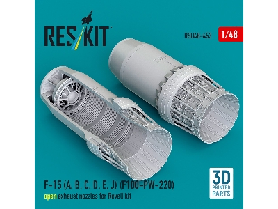 F-15 A / B / C / D / E And J Eagle - F100-pw-220 Open Exhaust Nozzles For Hasegawa Kits (3d-printed / For Revell Kits) - image 1