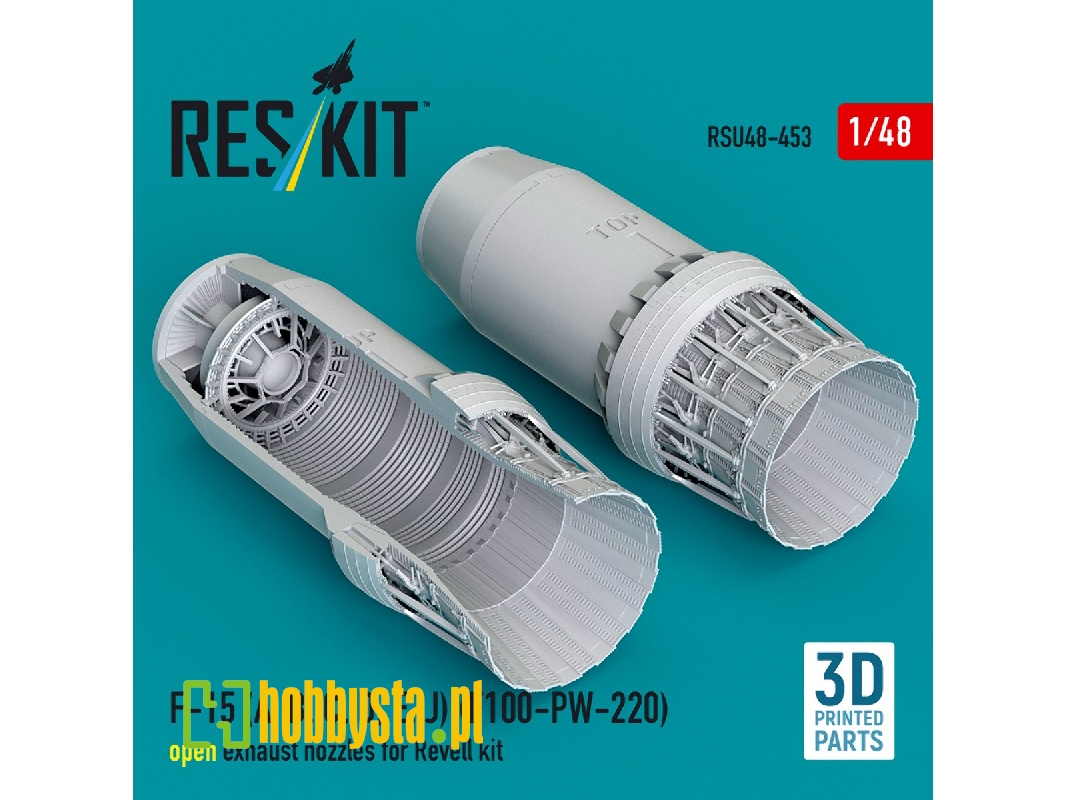 F-15 A / B / C / D / E And J Eagle - F100-pw-220 Open Exhaust Nozzles For Hasegawa Kits (3d-printed / For Revell Kits) - image 1