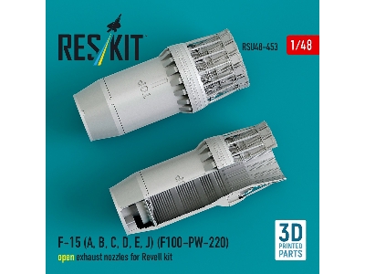 F-15 A / B / C / D / E And J Eagle - F100-pw-220 Open Exhaust Nozzles For Hasegawa Kits (3d-printed / For Revell Kits) - image 2