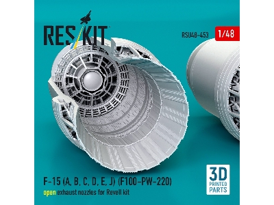 F-15 A / B / C / D / E And J Eagle - F100-pw-220 Open Exhaust Nozzles For Hasegawa Kits (3d-printed / For Revell Kits) - image 3