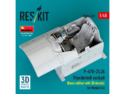 Republic P-47 D-25/26 Thunderbolt - Cockpit Basic Edition With 3d Decals (3d-printed / For Miniart Kits) - image 1