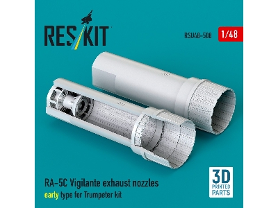 North American Ra-5c Vigilante - Exhaust Nozzles Early Type (3d-printed / For Trumpeter Kits) - image 1