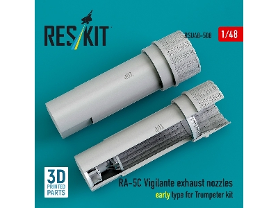 North American Ra-5c Vigilante - Exhaust Nozzles Early Type (3d-printed / For Trumpeter Kits) - image 3