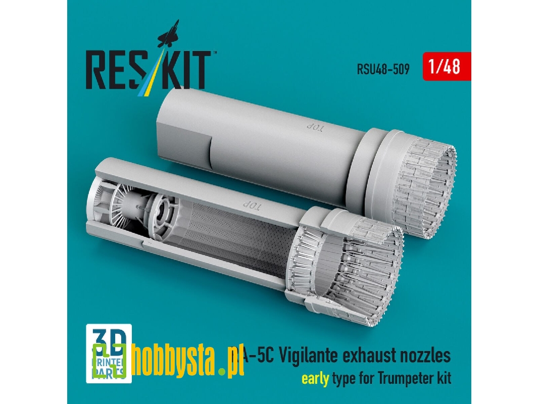 North American Ra-5c Vigilante - Exhaust Nozzles Early Type (3d-printed / For Trumpeter Kits) - image 1