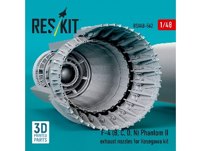 F-4 B / C / D / N Phantom Ii - Exhaust Nozzles (3d-printed / For Hasegawa Kits) - image 3
