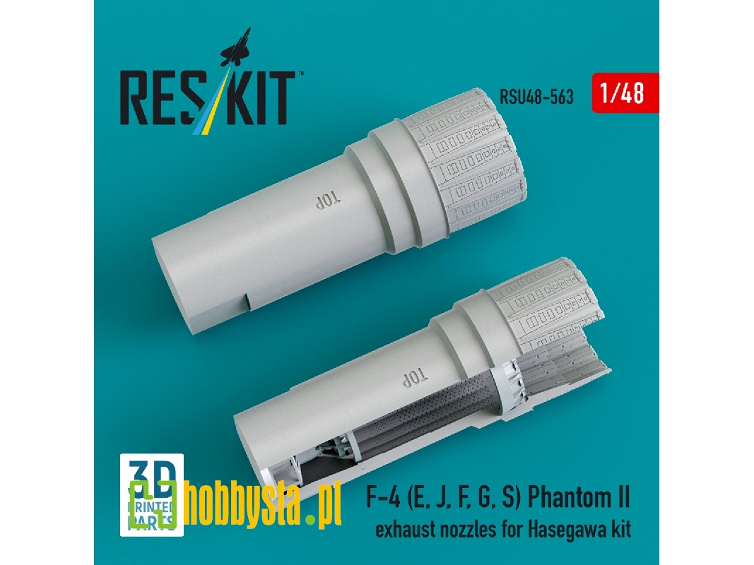 F-4 E / J / F / G / S  Phantom Ii - Exhaust Nozzles (3d-printed / For Hasegawa Kits) - image 1